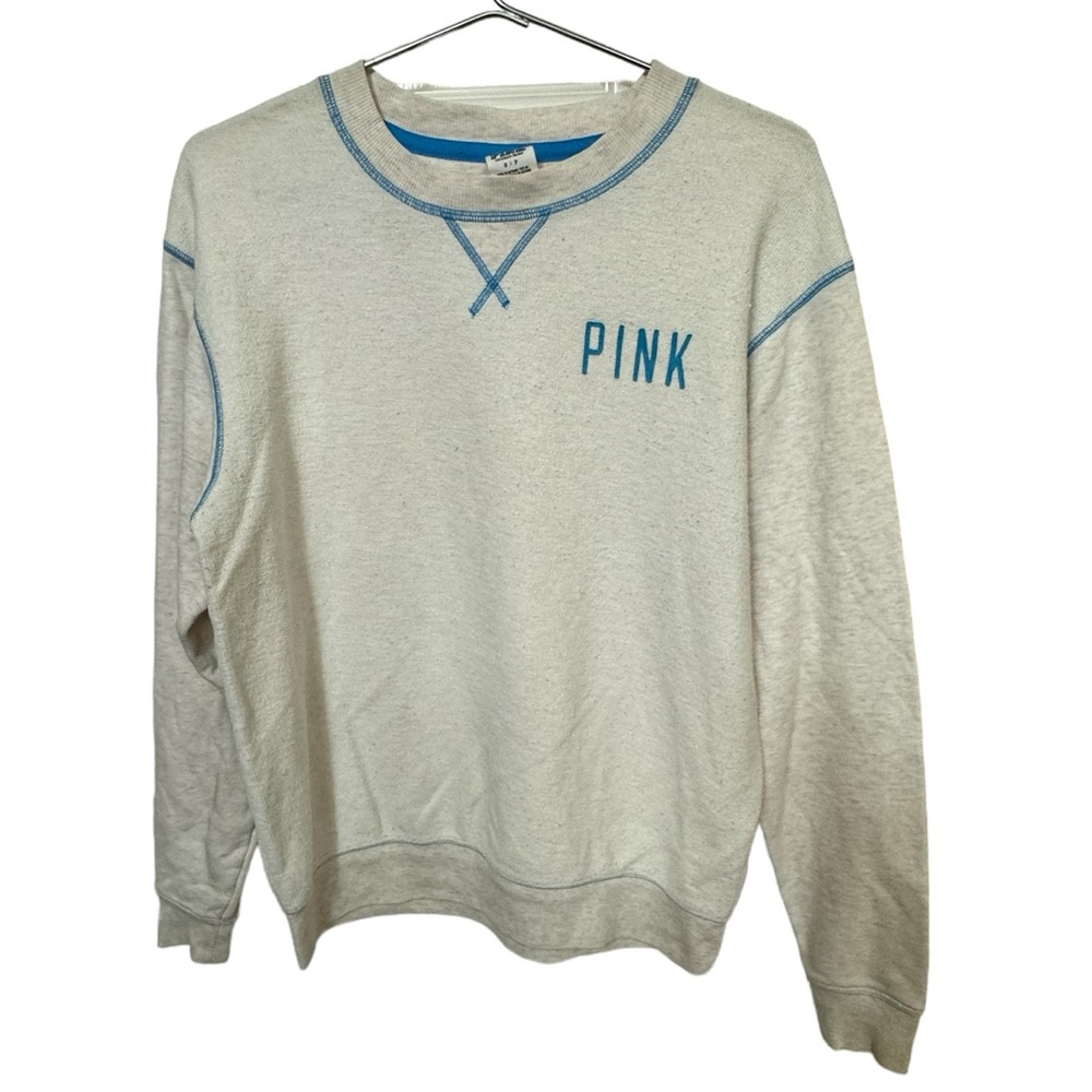 Light Gray & Blue Classic Pink Victoria’s Secret Sweatshirt Women’s S MINTY